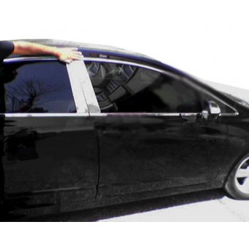 Молдинг дверных стоек (6 шт, нерж.) для Citroen C-5 2008-2017 гг