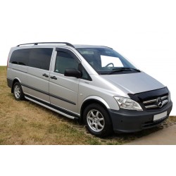 Бокові пороги Fullmond (2 шт., алюм.) Довга (ExtraLong) для Mercedes Vito W639 2004-2014 рр