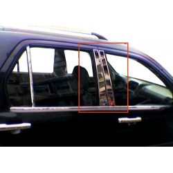 Молдинг дверных стоек (6 шт, нерж.) для Honda CRV 2001-2006 гг