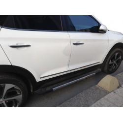 Молдинг дверной (узкий, 4 шт, нерж) OmsaLine - Итальянская нержавейка для Hyundai Tucson TL 2016-2021 гг