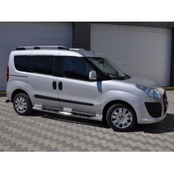Боковые трубы (2 шт., нерж.) 60мм, Макси база для Fiat Doblo II 2010-2022 гг