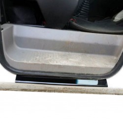 Накладки на пороги ABS (2 шт) Глянец для Renault Logan I 2005-2008 гг