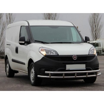 Передняя защита ST016-3 (нерж.) 60/60 мм для Fiat Doblo II 2010-2022 гг