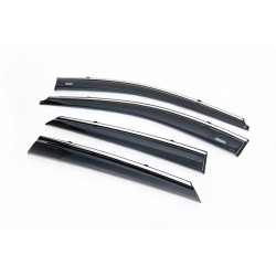 Ветровики с хромом (4 шт, Niken) для Hyundai IX-35 2010-2015 гг