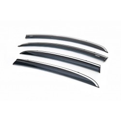 Ветровики с хромом (4 шт, Niken) для Opel Corsa D 2007-2014 гг
