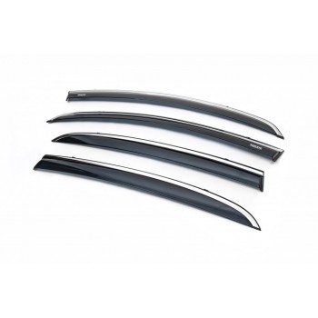 Ветровики с хромом (4 шт, Niken) для Opel Corsa D 2007-2014 гг