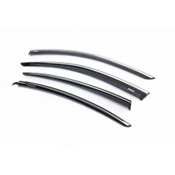 Ветровики с хром молдингом SD (4 шт, Niken) для Volkswagen Passat B8 2015-2023 гг