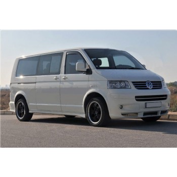 Полная окантовка стекол (14 шт, нерж) 1 боковая дверь, Длинная база для Volkswagen T5 Multivan 2003-2010 гг