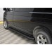 Боковые пороги X5-тип black (2 шт, алюм) Длинная база для Volkswagen T5 2010-2015 гг