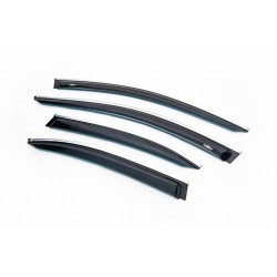 Ветровики с хром молдингом SD (4 шт, HIC) для Mercedes C-сlass W205 2014-2021 гг