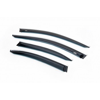 Вітровики з хром молдингом SD (4 шт, HIC) для Mercedes C-сlass W205 2014-2021рр