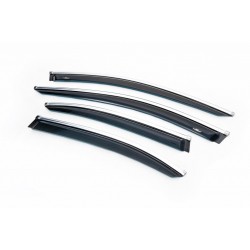 Ветровики с хром молдингом SD (4 шт, HIC) для Mercedes E-сlass W213 2016- гг
