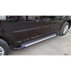 Бокові пороги Allmond Grey (2 шт., Алюміній) Максі база для Volkswagen Caddy 2020- рр
