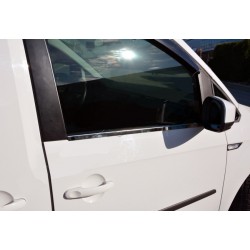 Окантовка окон (2 шт., нерж) Carmos - Турецкая сталь для Volkswagen Caddy 2015-2020 гг