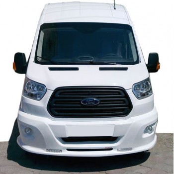 Накладка на передний бампер LED (2014-2019, под покраску) для Ford Transit 2014- гг