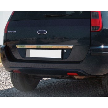 Накладка над номером (нерж.) Carmos - Турецкая сталь для Ford Fusion 2002-2009 гг