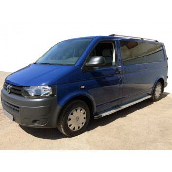 Бокові пороги Maya V2 (2 шт., алюміній) Довга база для Volkswagen T5 2010-2015 рр