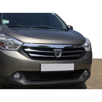 Накладки на решітку (4 шт, нерж.) для Dacia Lodgy 2012-2022 рр