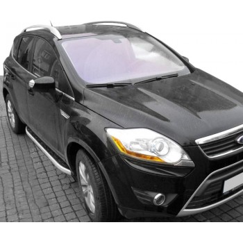 Бокові пороги Fullmond (2 шт, алюм.) для Ford Kuga 2008-2013 рр