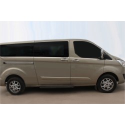 Нижние молдинги стекол (8 шт., нерж) Длинная база для Ford Custom 2013-2022 гг