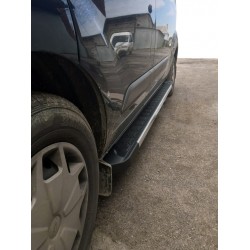 Бокові пороги RedLine V1 (2 шт., Алюміній) Довга база для Ford Custom 2013-2022 рр