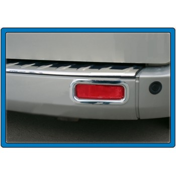 Окантовка задних рефлекторов (2 шт, нерж.) Carmos - Турецкая сталь для Ford Custom 2013-2022 гг Окантовка задних рефлекторов (2 шт, нерж.) Carmos - Турецкая сталь для Ford Custom 2013-2022 гг