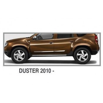 Молдинг дверной (4 шт, нерж.) OmsaLine - Итальянская нержавейка для Renault Duster 2008-2017 гг
