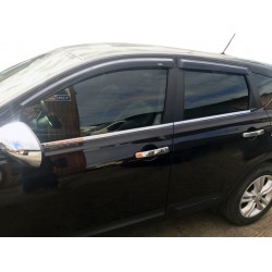 Наружняя окантовка стекол (4 шт, нерж) 2-2025 длинная база, OmsaLine - Итальянская нержавейка для Nissan Qashqai 2007-2010 гг