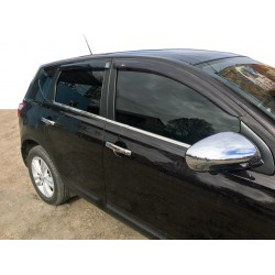 Наружная окантовка (4 шт, нерж) 2-2025 длинная база, OmsaLine - Итальянская нержавейка для Nissan Qashqai 2010-2014 гг