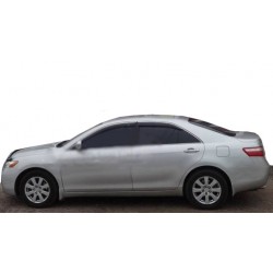 Ветровики с хром молдингом EU (4 шт, HIC) для Toyota Camry 2006-2011 гг