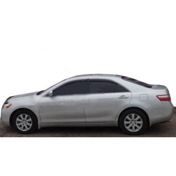 Ветровики с хром молдингом EU (4 шт, HIC) для Toyota Camry 2006-2011 гг