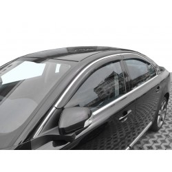 Ветровики с хром молдингом (4 шт, HIC) для Volvo S80 2006- гг