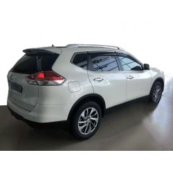 Ветровики с хром молдингом (4 шт, HIC) для Nissan X-trail T32/Rogue 2014-2021 гг