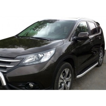 Бокові пороги Fullmond (2 шт., алюм.) для Honda CRV 2012-2016 рр