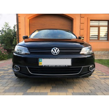 Накладка на противотуманки (2 шт., нерж) OmsaLine - Італійська нержавійка для Volkswagen Jetta 2011-2018 рр