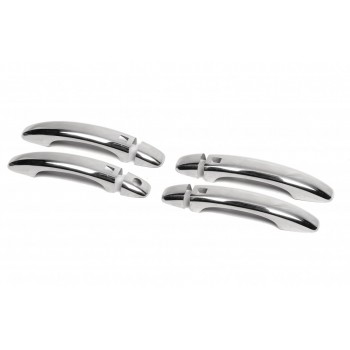 Накладки на ручки з кнопками (4 шт., нерж.) для Ауди Q5 2008-2017 рр