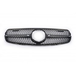 Передняя решетка 2015-2019 (Diamond Black) Без места под камеру для Mercedes GLC coupe C253