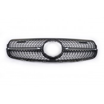 Передняя решетка 2015-2019 (Diamond Black) Без места под камеру для Mercedes GLC coupe C253