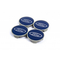 Ковпачки на диски 54.5/50мм сині (4 шт) для Тюнінг Ford