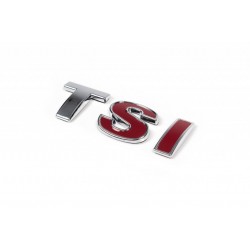 Напис TSI (прямий шрифт) T - хром, SI - червона для Volkswagen Golf 6