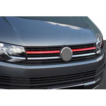 Накладки на решетку верхняя2015-2019 (2 шт, красные) для Volkswagen T6