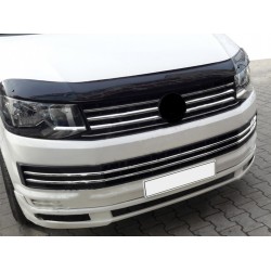 Накладки на решітку бампера 2015-2019 (6 шт, нерж) для Volkswagen T6