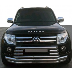 Передняя защита ST015-9 (нерж.) для Mitsubishi Pajero Wagon IV