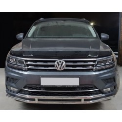 Передняя защита ST016 (нерж) для Volkswagen Tiguan 2016-2023 гг