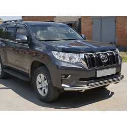 Передняя защита ST014 (нерж) 60/42 мм для Toyota Land Cruiser Prado 150