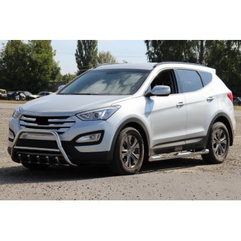 Передняя дуга WT003 (нерж.) для Hyundai Santa Fe 3 2012-2018 гг