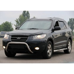 Кенгурятник WT007 (нерж.) для Hyundai Santa Fe 2 2006-2012 гг