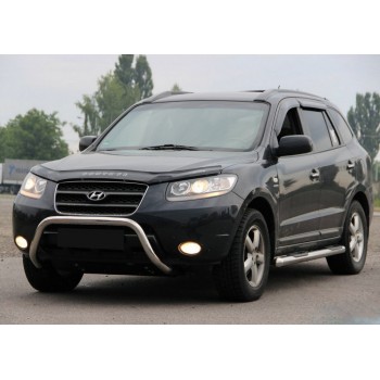 Кенгурятник WT007 (нерж.) для Hyundai Santa Fe 2 2006-2012 гг