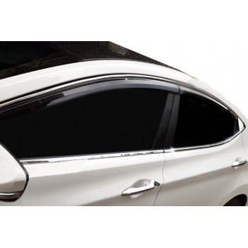 Повна окантовка стекол (10 шт, нерж.) для Hyundai Elantra (MD/UD) 2011-2015 рр