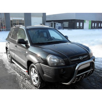 Боковые пороги Fullmond (2 шт, алюм.) для Hyundai Tucson JM 2004- гг